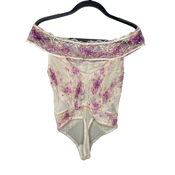 Free People Intimately Spring Soiree Printed Bodysuit Size Medium - Picture 3 of 10